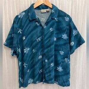 Floral Blue Men's Shirt